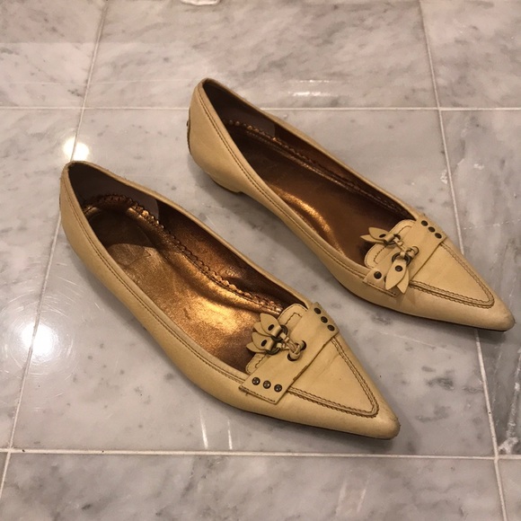 J. Crew Shoes - J. Crew - Yellow Leather Flats - 8.5
